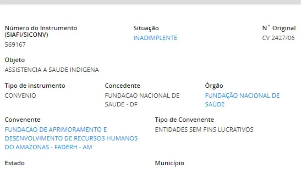 Convênio na área da saúde no valor de R$ 13 mi e assinado por fundação ligada aos pais de Wilker, tem contas reprovadas no TCU