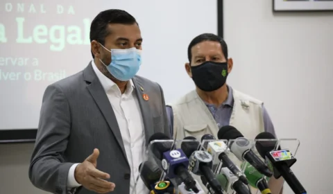 Ao lado de Mourão, Wilson Lima afirma que proteção da floresta e do cidadão é prioridade