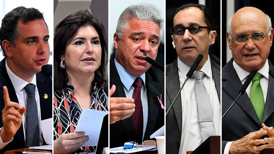 Cinco senadores disputam a Presidência do Senado nesta segunda