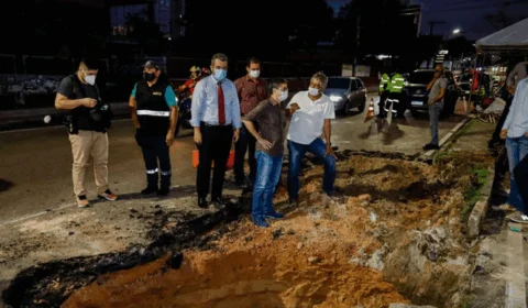 Peixoto visita obras na Djalma Batista e participa de reunião com o Executivo na Seminf