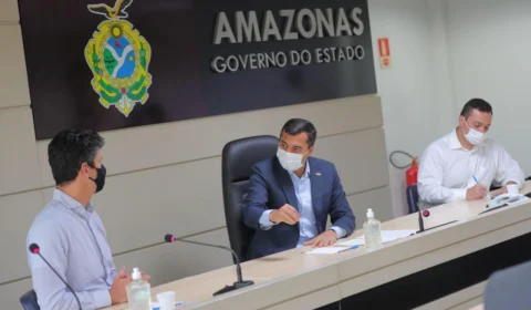 Governador Wilson Lima recebe presidente do BNDES e investidores