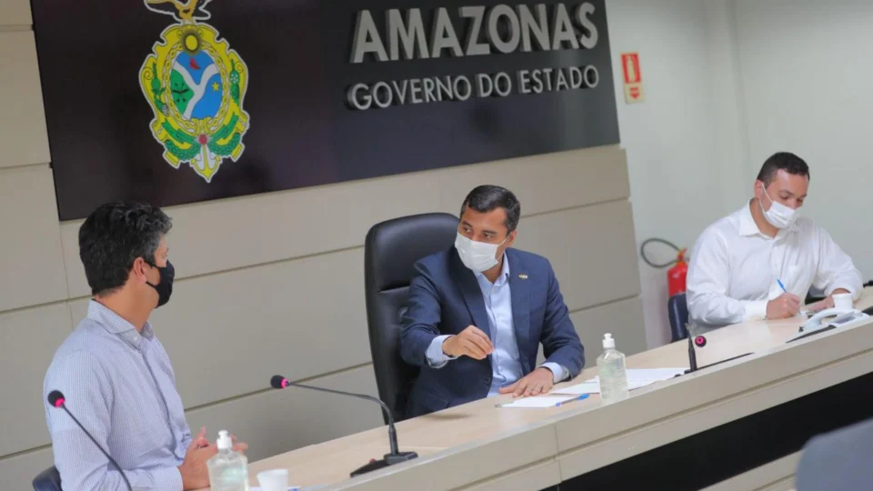 Governador Wilson Lima recebe presidente do BNDES e investidores