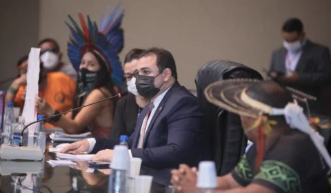 Lideranças indígenas pedem apoio à Aleam contra projeto sobre demarcação de terras