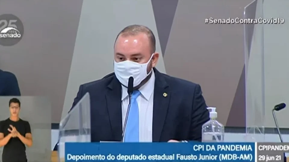 Fausto Jr. reconhece que não havia indícios suficientes para indiciar Wilson Lima e demais governadores no âmbito da CPI da Saúde