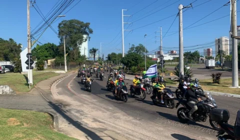 Sem Bolsonaro apoiadores fazem ‘motociata’ em Manaus