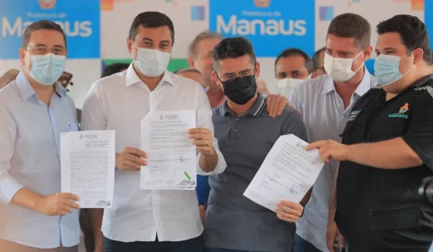 Wilson Lima e David Almeida assinam convênios no valor de R$ 155 milhões