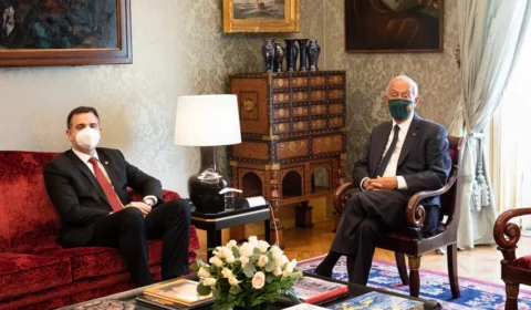 Presidente do Senado se reúne com presidente de Portugal em Lisboa