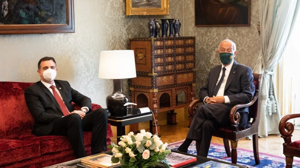 Presidente do Senado se reúne com presidente de Portugal em Lisboa