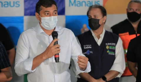 Wilson Lima acompanha início da vacinação contra a Covid-19 de crianças de 5 a 11 anos