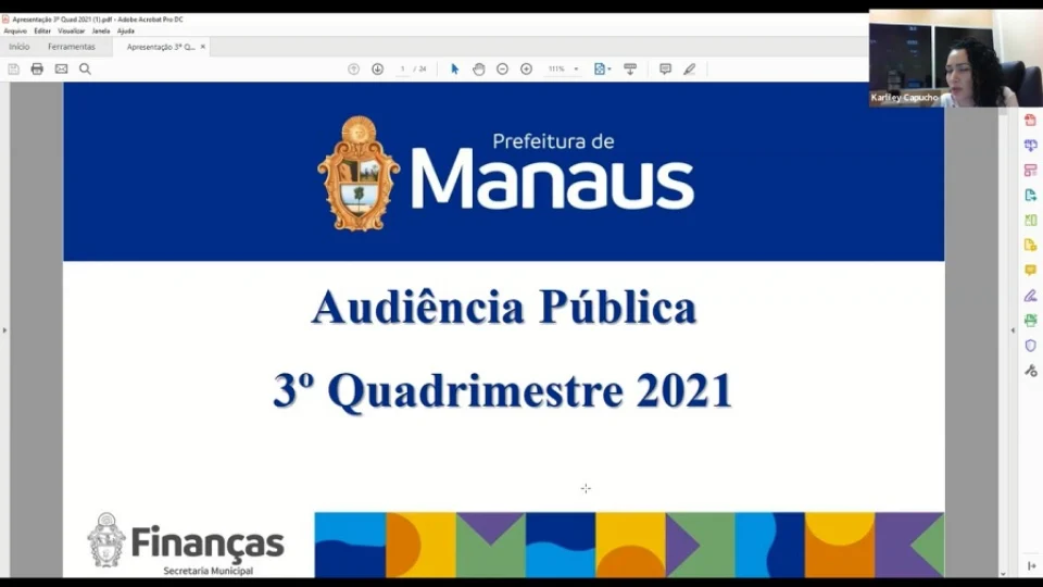 Prefeitura de Manaus realiza prestação de contas, na Câmara, referente ao ano de 2021