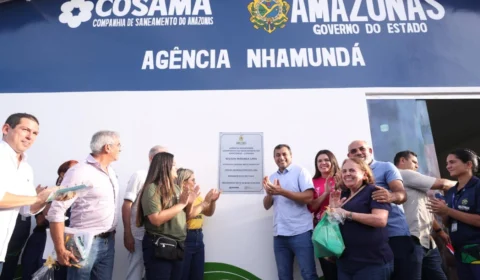 Wilson Lima entrega primeira agência da Cosama em Nhamundá no AM