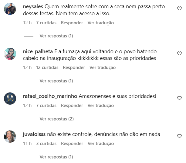 COMENTÁRIOS GASTOS