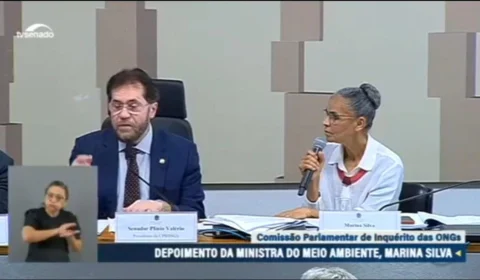 Marina depõe na CPI das ONGS, se irrita com questionamentos e Plínio lembra:’Isso aqui não é a COP’
