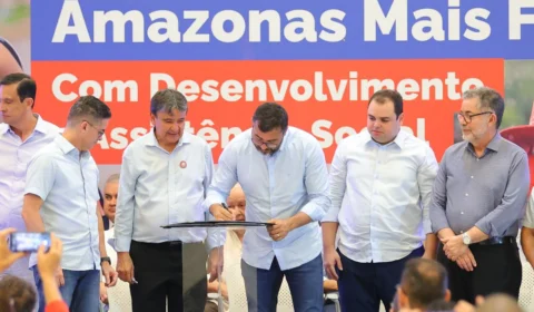 Wilson Lima e ministro Wellington Dias formalizam adesão do Amazonas ao Plano Brasil Sem Fome