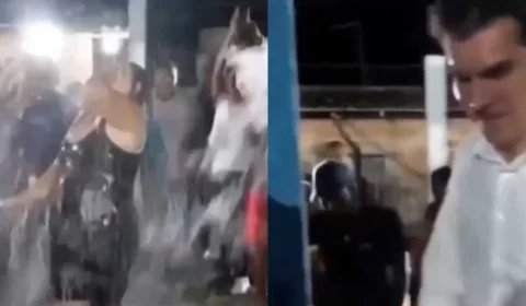 Helder Barbalho ironiza declaração de moradora em inauguração de sistema hídrico