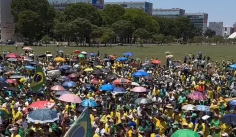 Manifestação contra indicação de Flávio Dino ao STF é realizada em Brasília