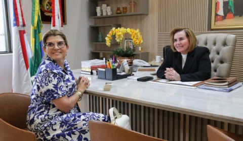 Presidente do TCE-AM recebe visita institucional de Nélia Caminha