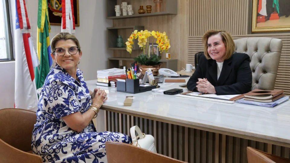 Presidente do TCE-AM recebe visita institucional de Nélia Caminha