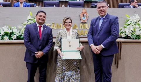 Presidente do TJAM é homenageada com Medalha de Ouro Cidade de Manaus na CMM