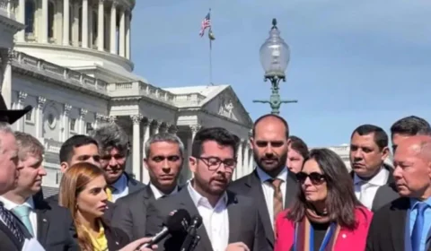 Nos EUA, Paulo Figueiredo expõe ‘perseguição em massa’ no Brasil