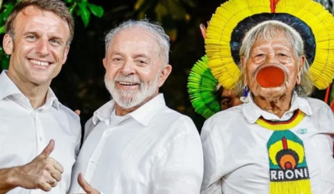 Com Macron, cacique Raoni pede que Lula não aprove a Ferrogrão