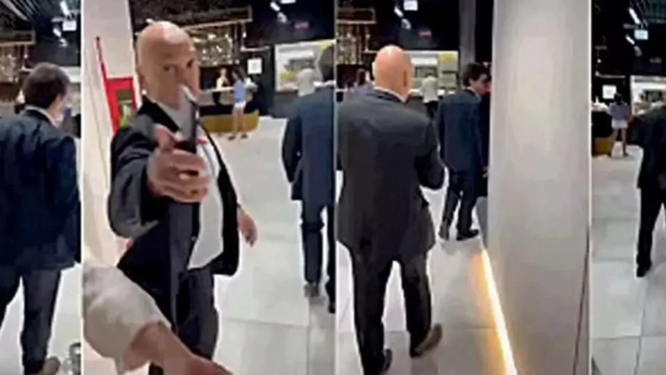 Cena de tapa do filho de Moraes em empresário foi suprimida de vídeo, afirma perito