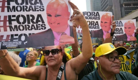 Manifestantes começam a se reunir em SP para ato contra STF e Alexandre de Moraes