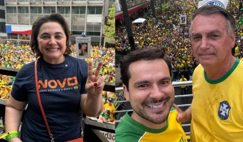 Alberto Neto e Professora Maria do Carmo participam de ato democrático da direita no 7 de setembro