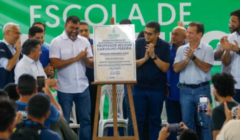 Wilson Lima inaugura primeira escola do Cetam de tempo integral em Silves