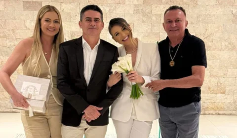 David Almeida oficializa casamento com Izabelle Fontenele após reeleição