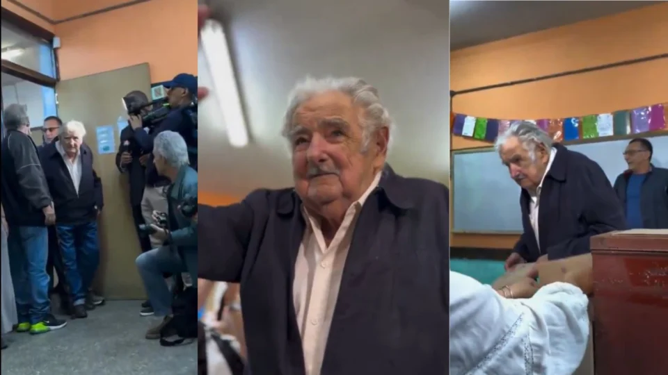 Pepe Mujica, aos 89 anos, vota no segundo turno das eleições presidenciais do Uruguai
