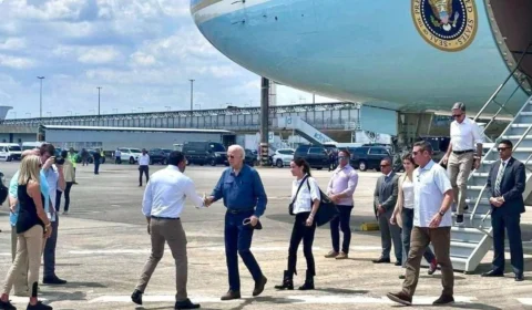 Em visita histórica ao Amazonas, governador Wilson Lima recepciona presidente dos EUA, Joe Biden