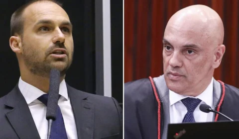 Eduardo Bolsonaro acusa Moraes de perseguição à família