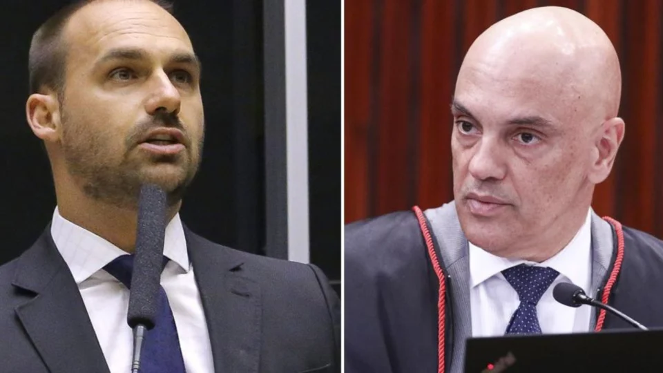 Eduardo Bolsonaro acusa Moraes de perseguição à família