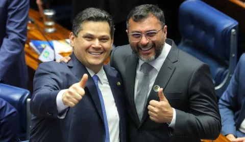 Wilson Lima parabeniza Davi Alcolumbre pela presidência do Senado