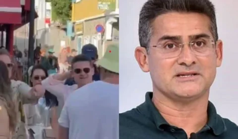 David Almeida é visto em ilha de luxo no Caribe enquanto cidade sofre com alagamentos