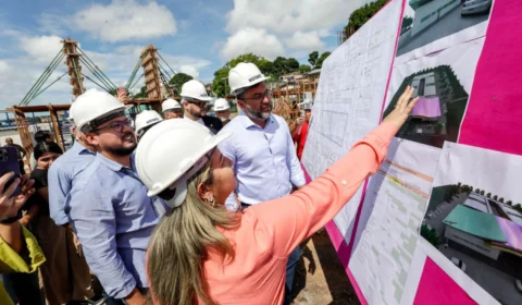 Wilson Lima vistoria obras da Casa da Mulher Brasileira, que vai atender vítimas de violência