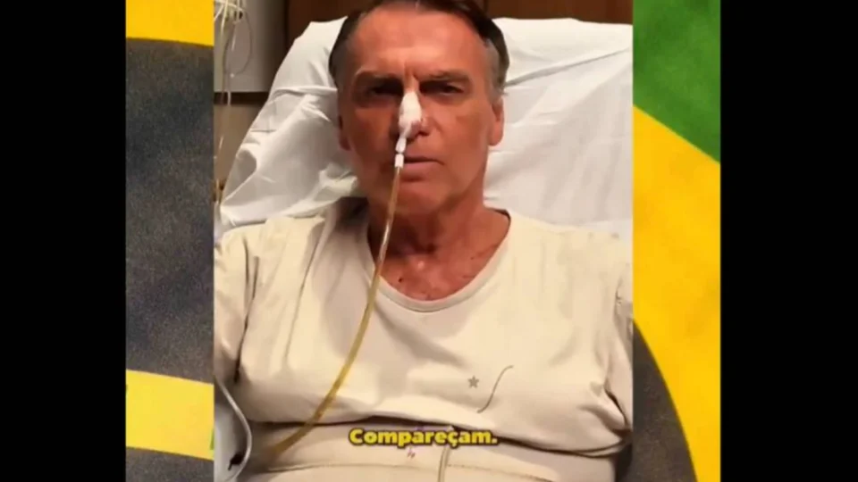 Da UTI, Bolsonaro convoca manifestação pró-anistia para presos do 8/1