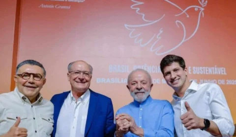 João Campos é eleito presidente do PSB em evento com Lula e Motta