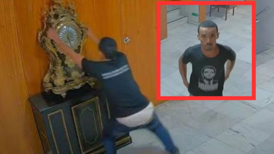 Homem que quebrou relógio em ato de 8/1 é solto sem tornozeleira eletrônica