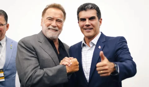 Helder Barbalho convida Arnold Schwarzenegger para a COP30 em Belém