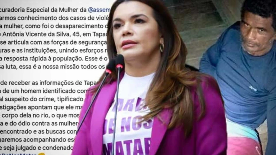 Alessandra Campelo informa prisão de suspeito de feminicídio em Tapauá: ‘parem de nos matar’