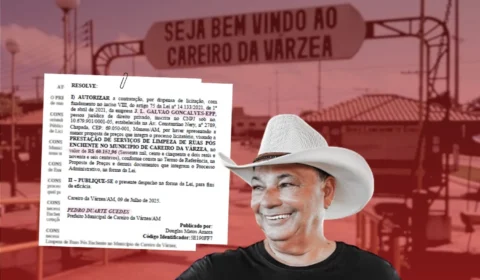 Prefeito de Careiro da Várzea gastar R$ 60 mil sem licitação para empresa lavar ruas do município