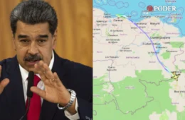 Avião que já foi usado por Maduro viaja para fronteira com o Brasil