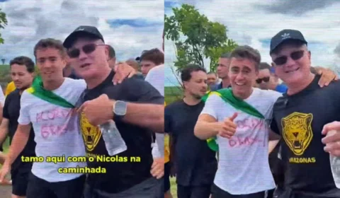 Coronel Menezes se junta à Caminhada pela Liberdade rumo a Brasília ao lado de Nikolas Ferreira