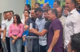 Wilson Lima promove ‘arrastão’ na Aleam e filia Carlinhos Bessa, Dr. Gomes e Wanderley Monteiro ao União Brasil