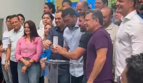 Wilson Lima promove ‘arrastão’ na Aleam e filia Carlinhos Bessa, Dr. Gomes e Wanderley Monteiro ao União Brasil