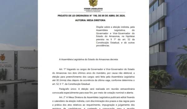 Aleam inicia tramitação de projeto que define regras para eleição indireta de novo governador