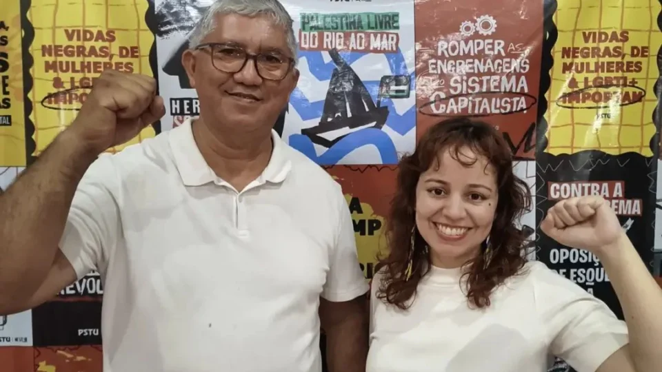 PSTU oficializa Gilberto Vasconcelos e Juliana Frota na disputa pelo Governo do Amazonas em 2026