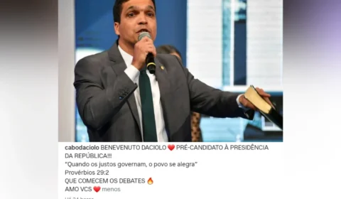 Cabo Daciolo reafirma pré-candidatura à Presidência e lança incerteza sobre convenção do Mobiliza no Amazonas